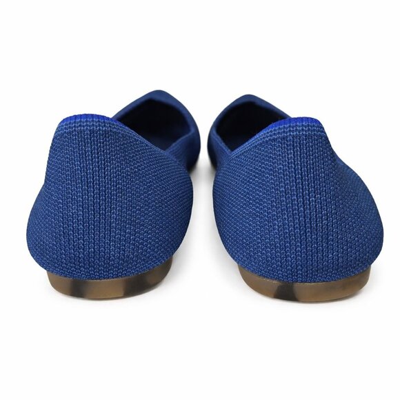 Rothy's RETIRED The Point Deep Ocean Blue Tortoise Shell Bottom Flats, 7.5 - Picture 8 of 8